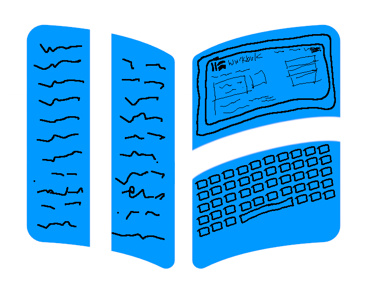 Wurkbuk logo monitor and keyboard