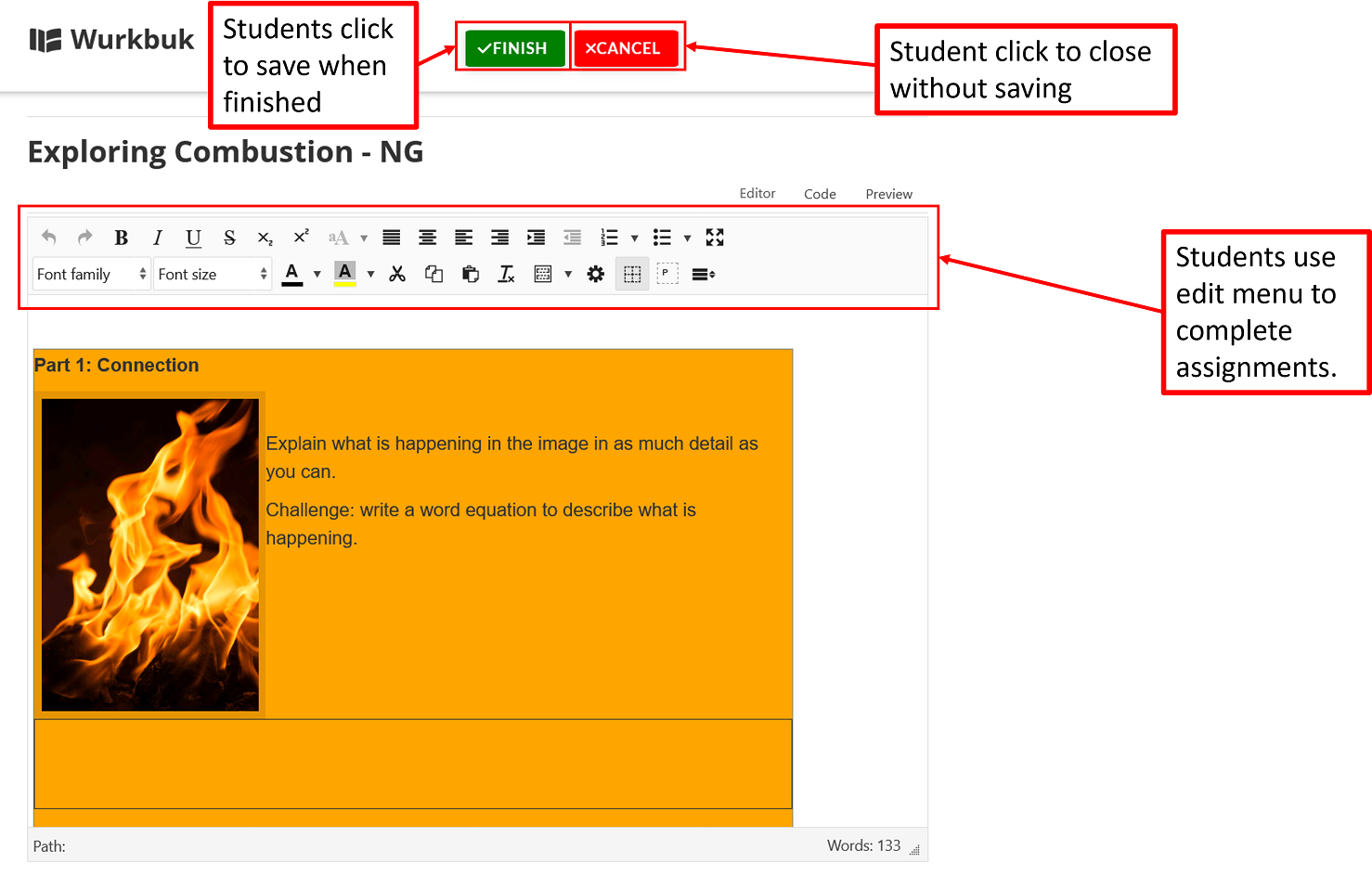 Student Lesson started